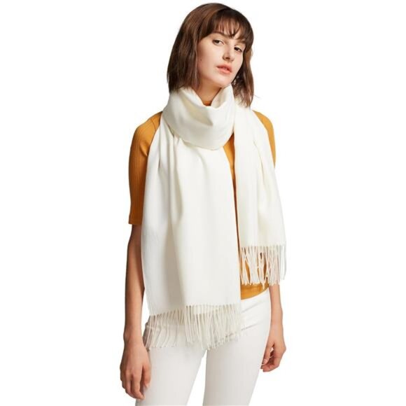 Women's Scarf Pashmina Shawls Wraps Cream